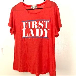 Wildfox First Lady Red Graphic Tee